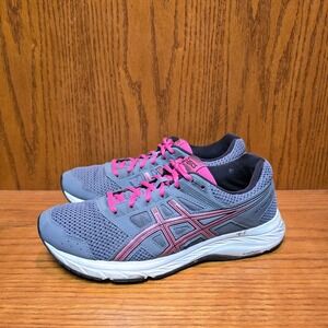 ASICS Gel-Contend 5 Women's Running Shoes Grey Pink Athletic Sneakers Size 9.5